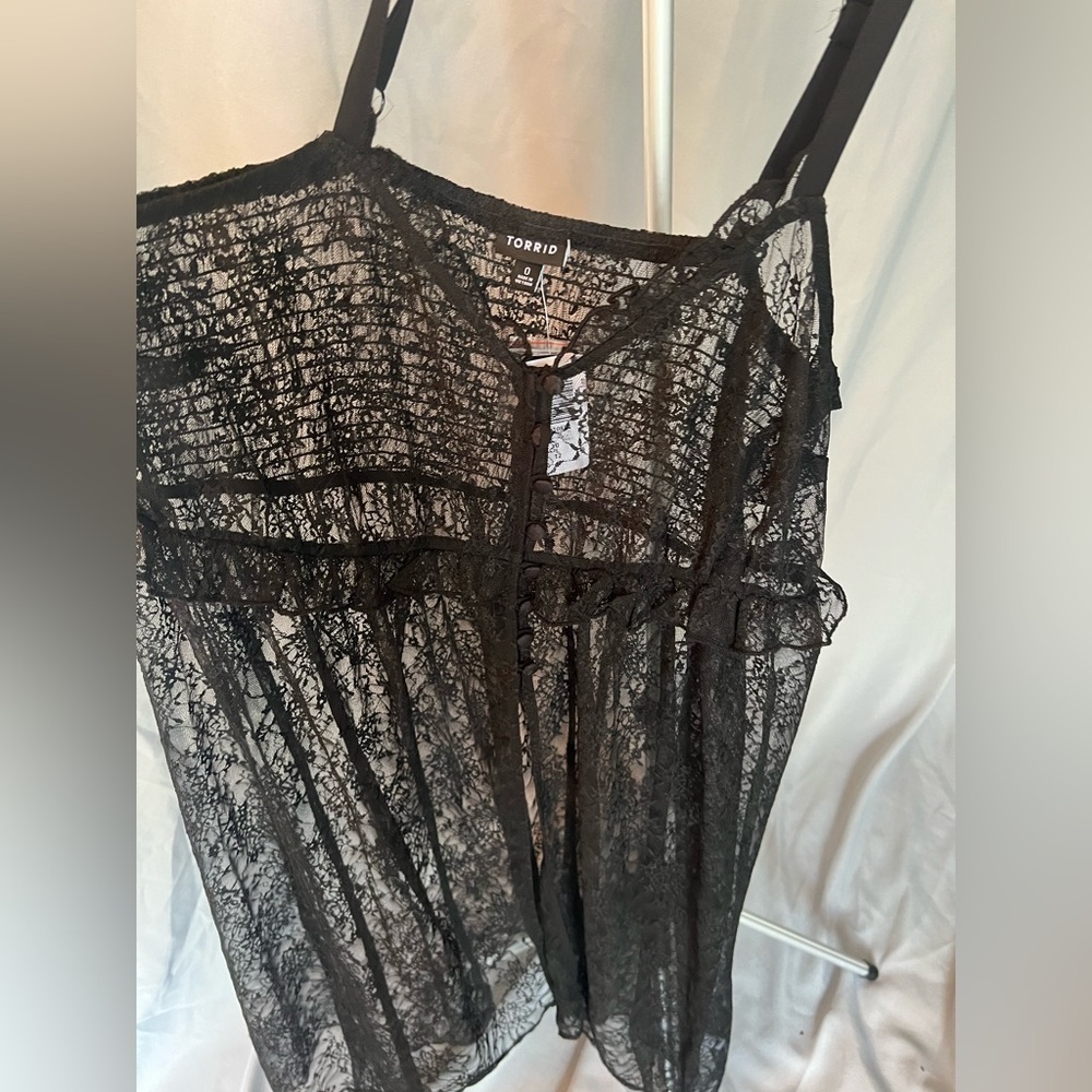 WORN ONCE Black Lace Sheer Dress - Picture 4 of 14